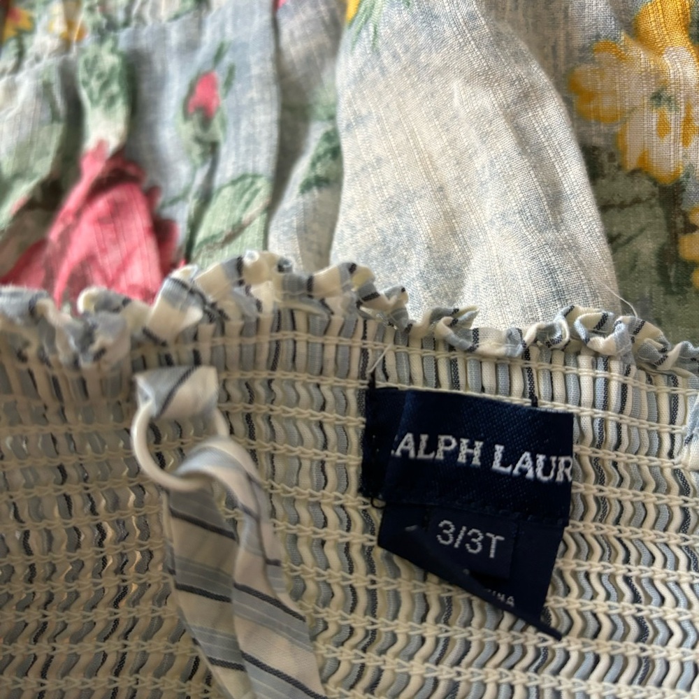 Ralph Lauren Girls Size 3T Multicolor Floral Dress - Picture 2 of 4